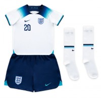 England Phil Foden #20 Hjemmebanesæt Børn VM 2022 Kortærmet (+ Korte bukser)
